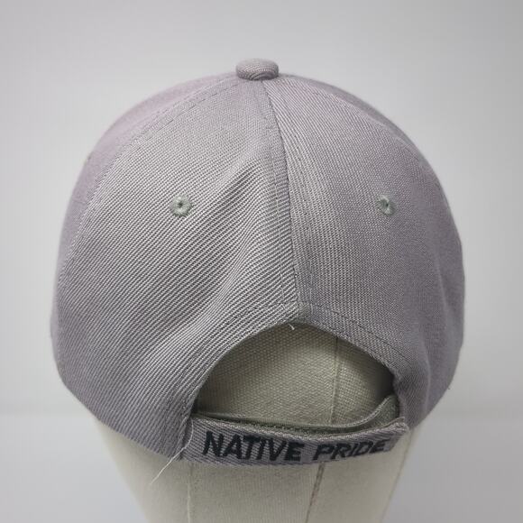 American Eagle Native Pride Baseball Cap Gray OS Adjustable Embroidered CTS - Picture 5 of 8